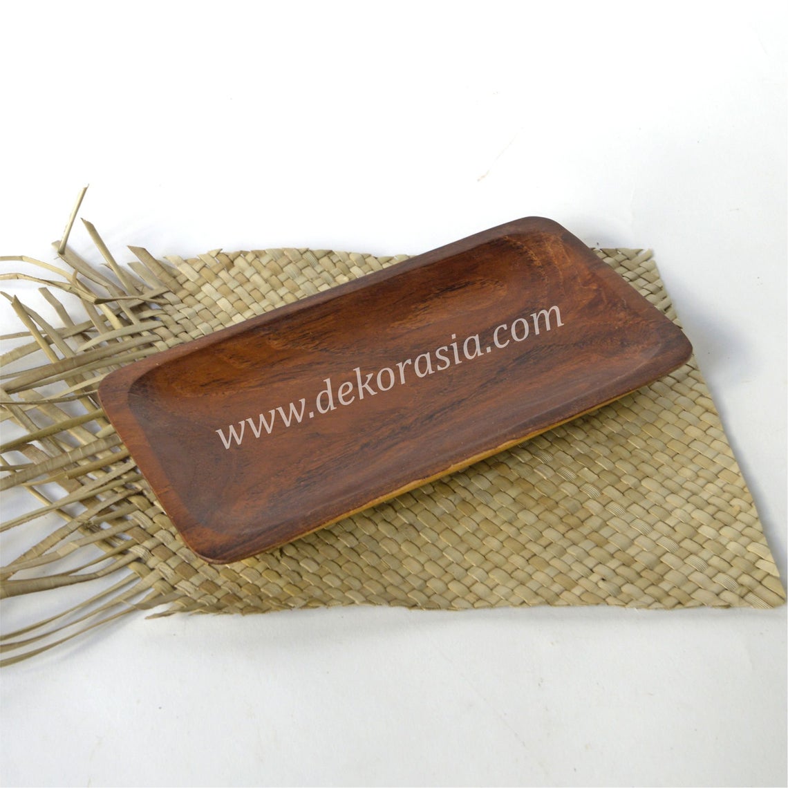 Natural Teak Wooden Tray Size Size 7.9 inches
